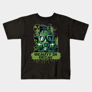 Gas Mask Beauty In Decay Kids T-Shirt